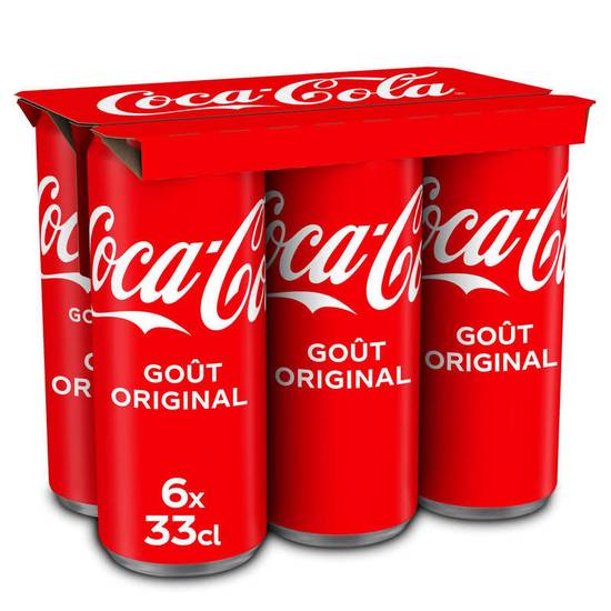 Coca-cola soda cola x6 canettes 6x33 cl