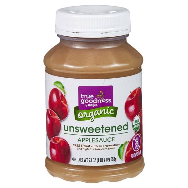 True Goodness Organic Unsweetened Applesauce, 23 oz