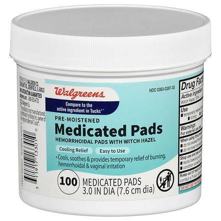 Walgreens Medicated Pads (100 ct)