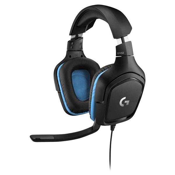 Logitech G432 7.1 Surround Sound Over-The-Ear Wired Gaming Headset