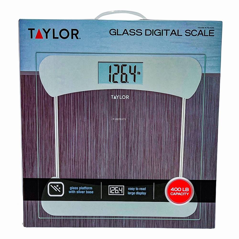 Taylor Digital Glass Scale With Stainless Steel Accents Clear