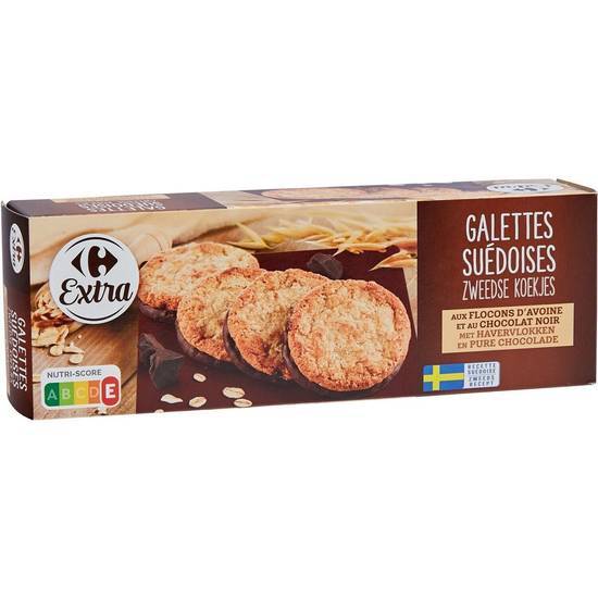 Carrefour Extra - Galettes suédoises (avoine - chocolat noir)