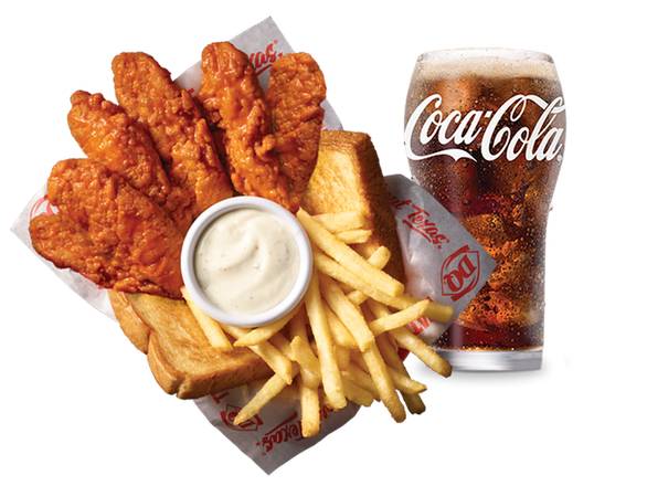 6 Pc - Combo- Buffalo Sauced & Tossed Ck Strip Basket