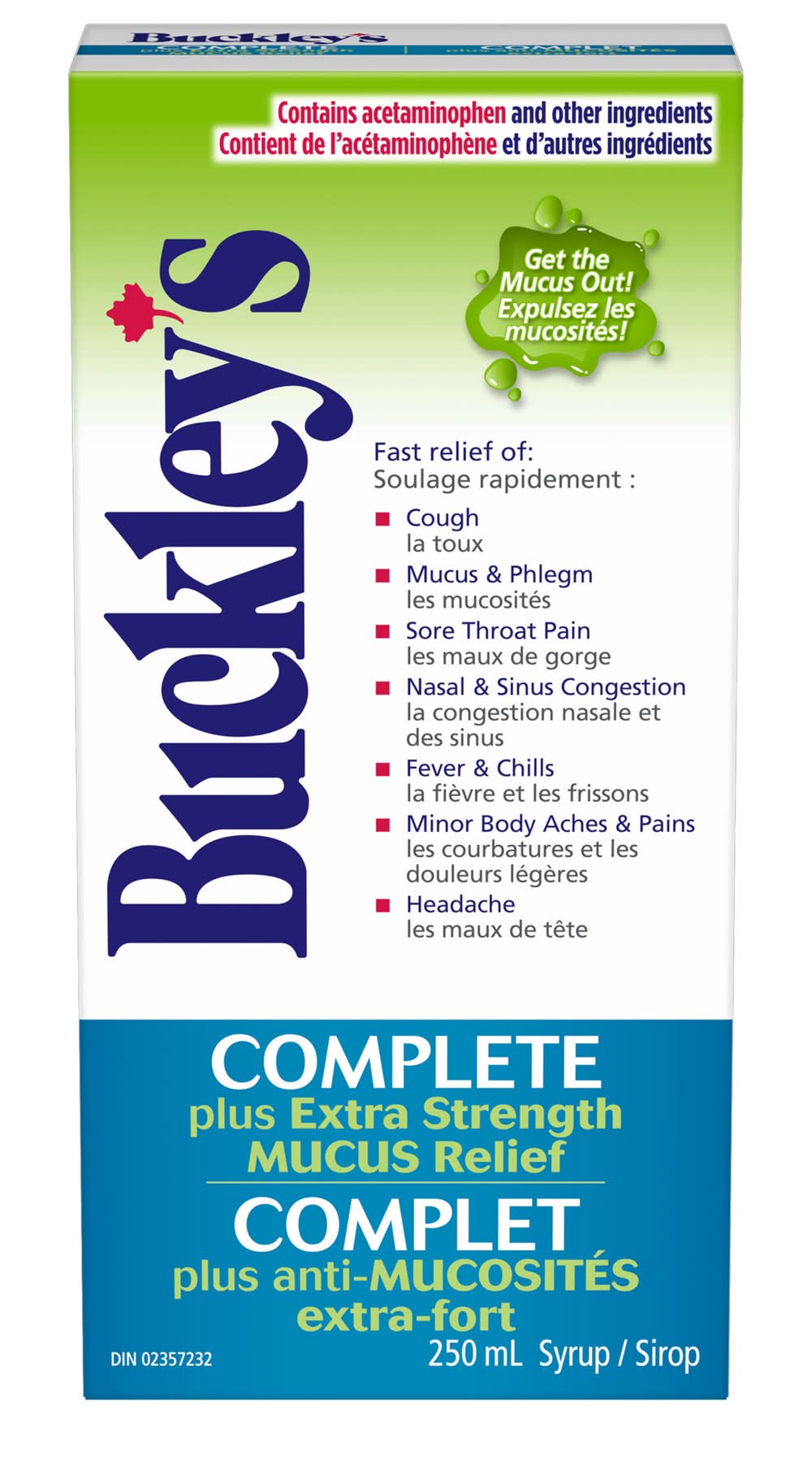 Buckley's Complete Plus Extra Strength Cold & Flu Mucus Relief Syrup (250 ml)