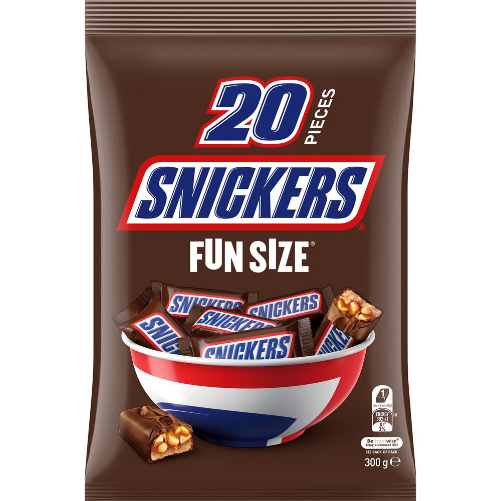 Snickers Fun Size Chocolate (300g, 20 pack)