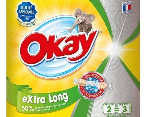 Essuie-Tout Blanc Compact Extra Long x 2 - OKAY