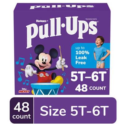 Pull-Ups Boy Potty Training Pant, Size 5T-6T (48 ct)