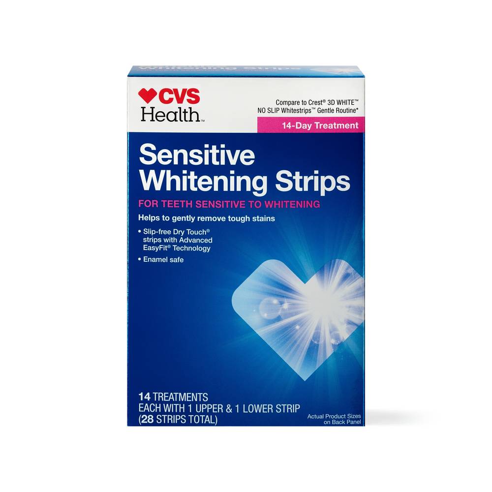 CVS Health Sensitive Teeth Whitening Strips (14 ct)