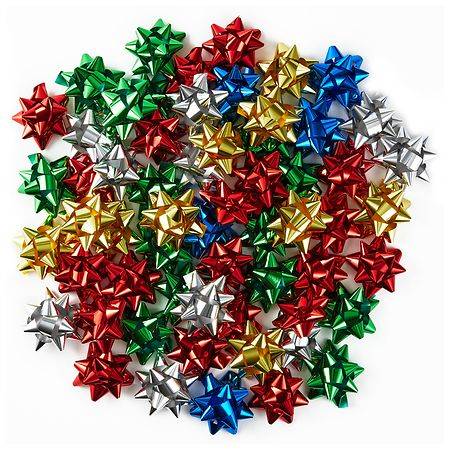 Hallmark Holiday Metallic Foil Gift Bows, 3.25 in, Assorted (60 ct)