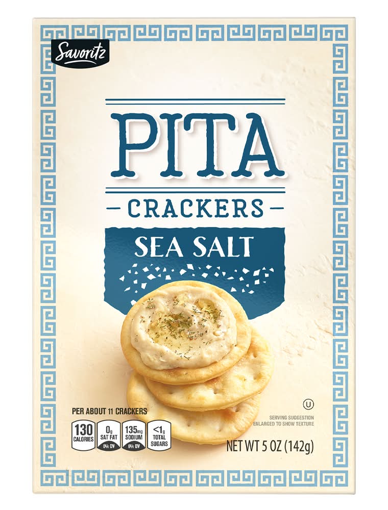 Savoritz Pita Crackers, Sea Salt (5 oz)