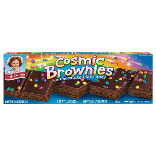 Little Debbie Cosmic Brownies With Chocolate Chip and Candy (6 ct)