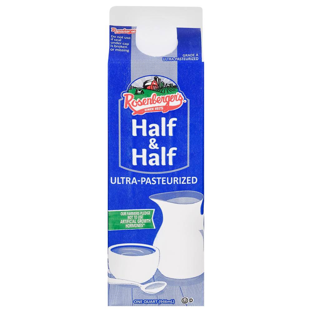 Rosenberger's Ultra-Pasteurized Half & Half (1 qt)