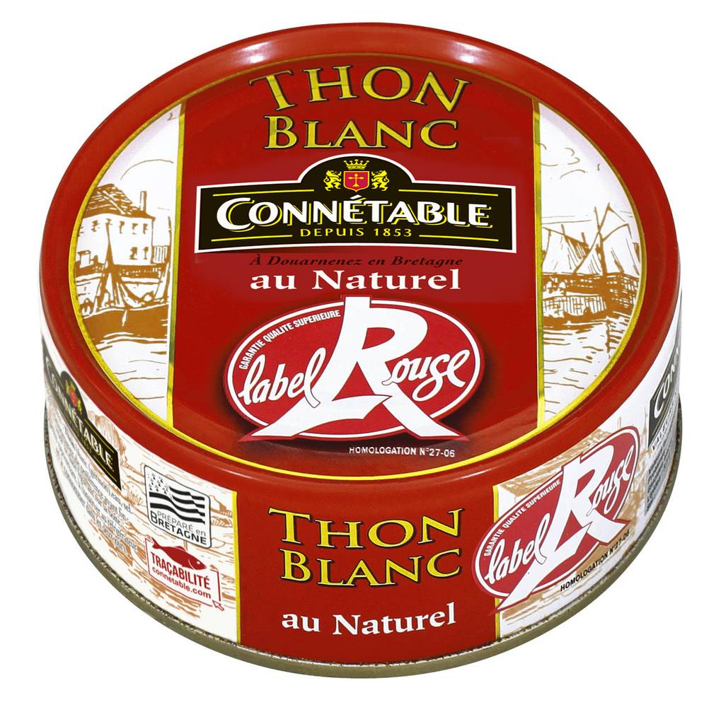 Connetable - Thon blanc germon au naturel label rouge (160g)