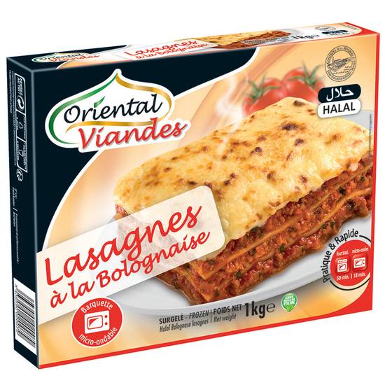 Oriental Viandes - Lasagnes à la bolognaise surgeles halal