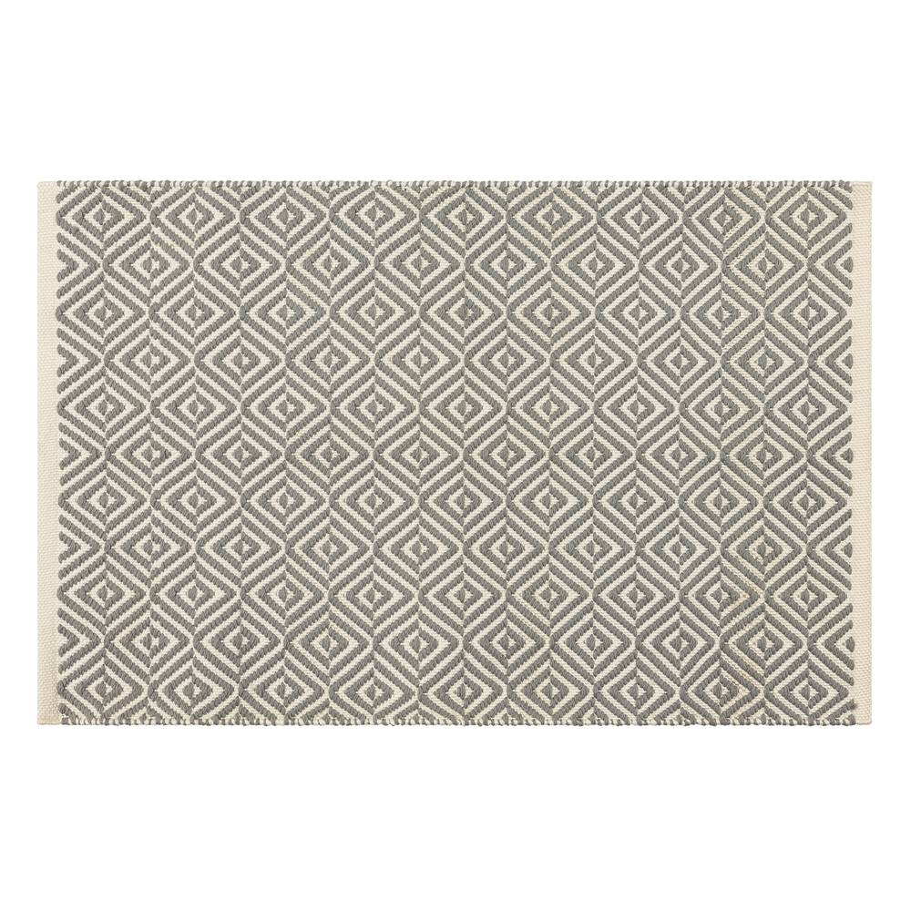 Style Selections Aztec 2 X 3 (ft) Grey Indoor Solid Area Rug | M496 PPFLW 024036