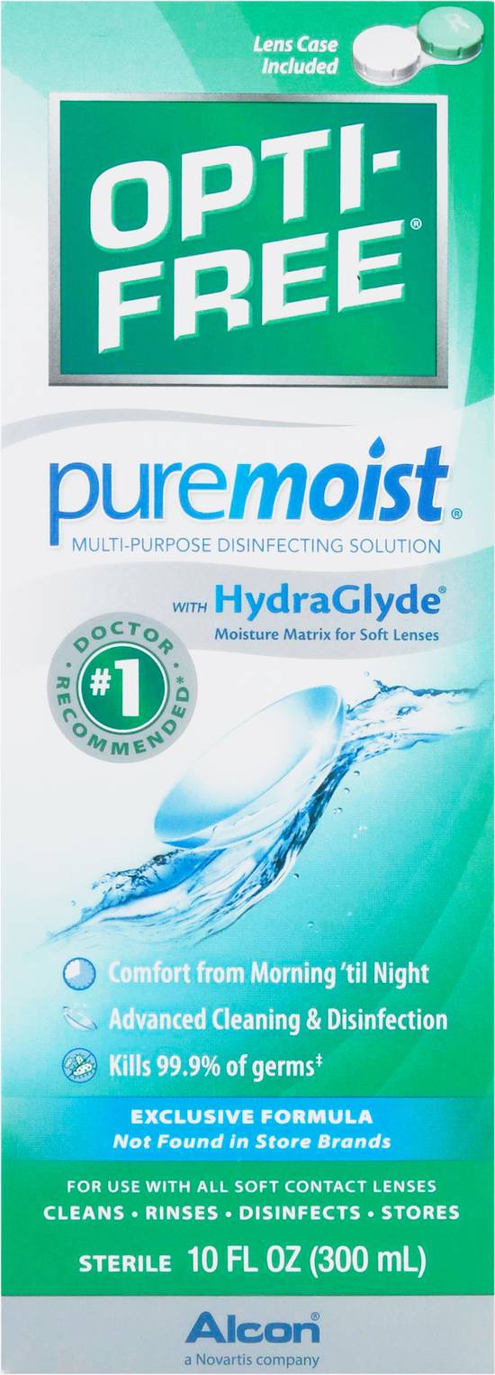 Opti-Free Puremoist Disinfection Solution With Hydraglyde