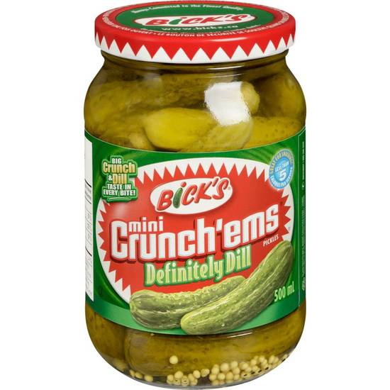Bick's Mini Crunch'ems Dill Pickles (500 ml)