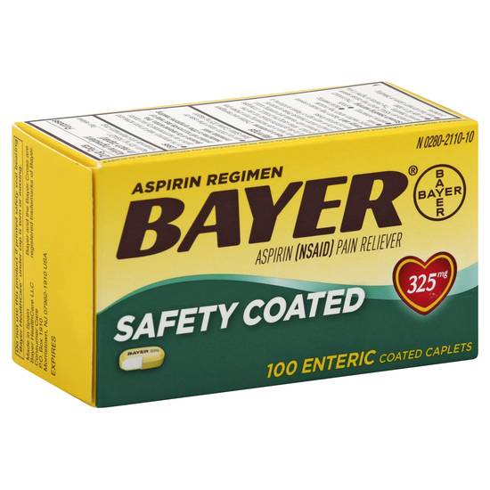 Bayer Aspirin Regimen 325 mg Safety Enteric Coated Caplets