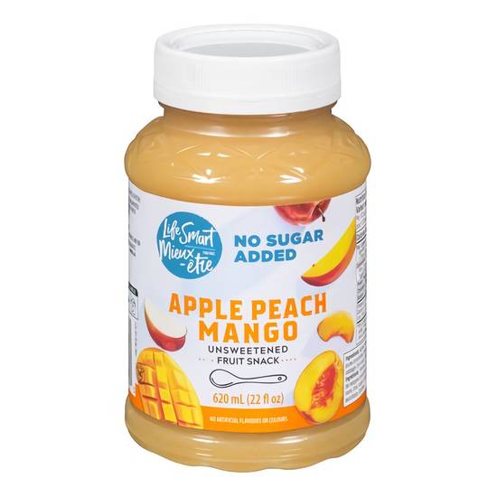 Life smart pêche-mangue non sucrée - unsweetened mango peach apple (620 ml)