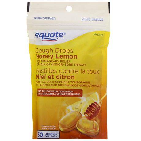 Equate Cough Drops, Honey Lemon (30 ct)