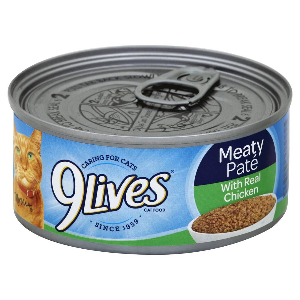 9Lives Meaty Pate With Real Chicken Wet Cat Food (5.5 oz)