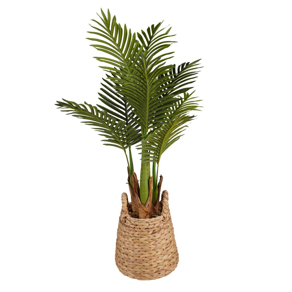 allen + roth 32-in Brown/Green Indoor Palm Artificial Plant | CS6355-NAT