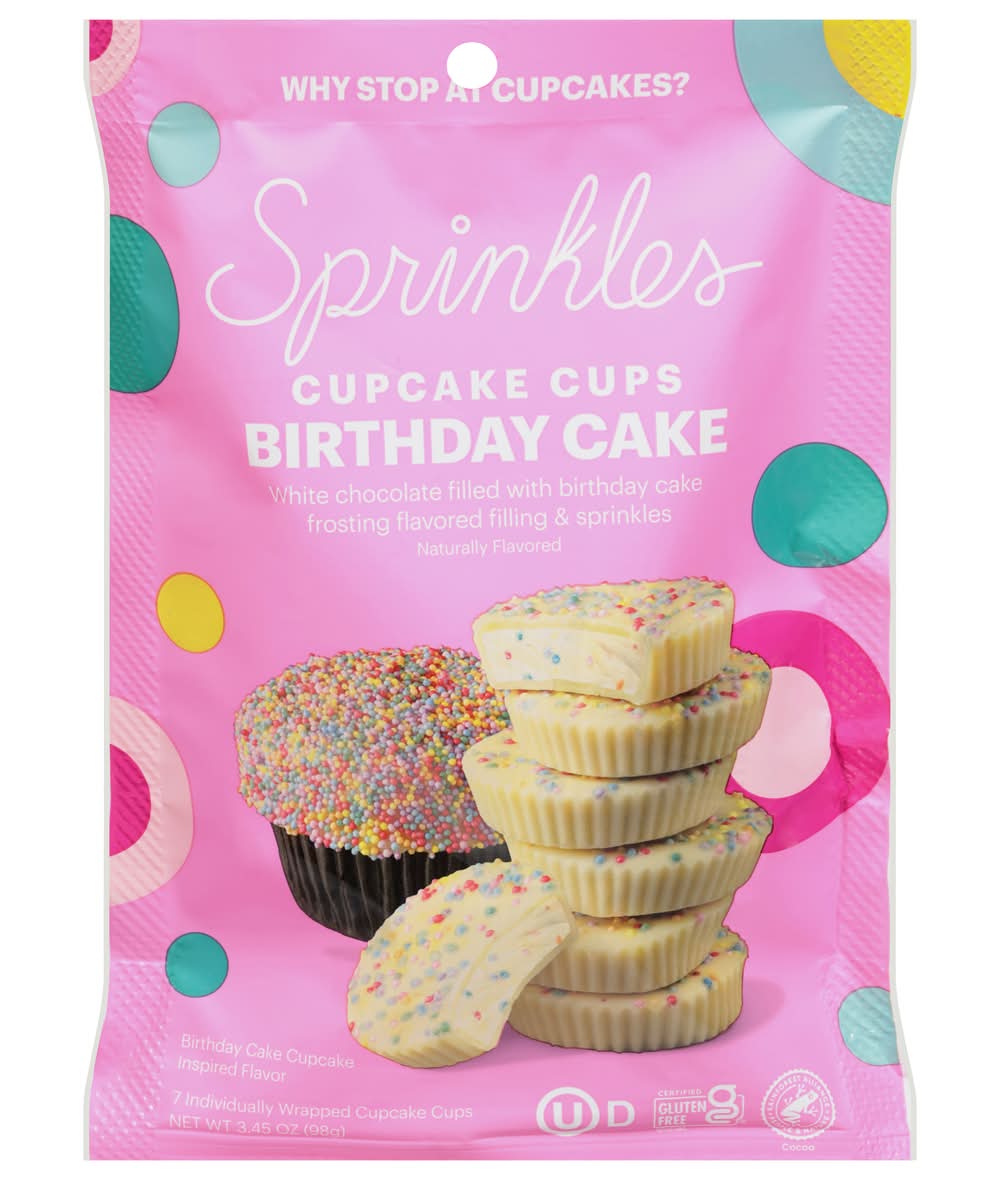 Sprinkles Chocolate Cups, Birthday Cake (3.45 oz)