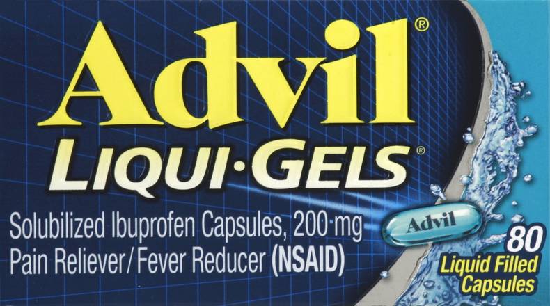 Advil Solubilized Ibuprofen 200 mg Liqui-Gels (80 capsules)
