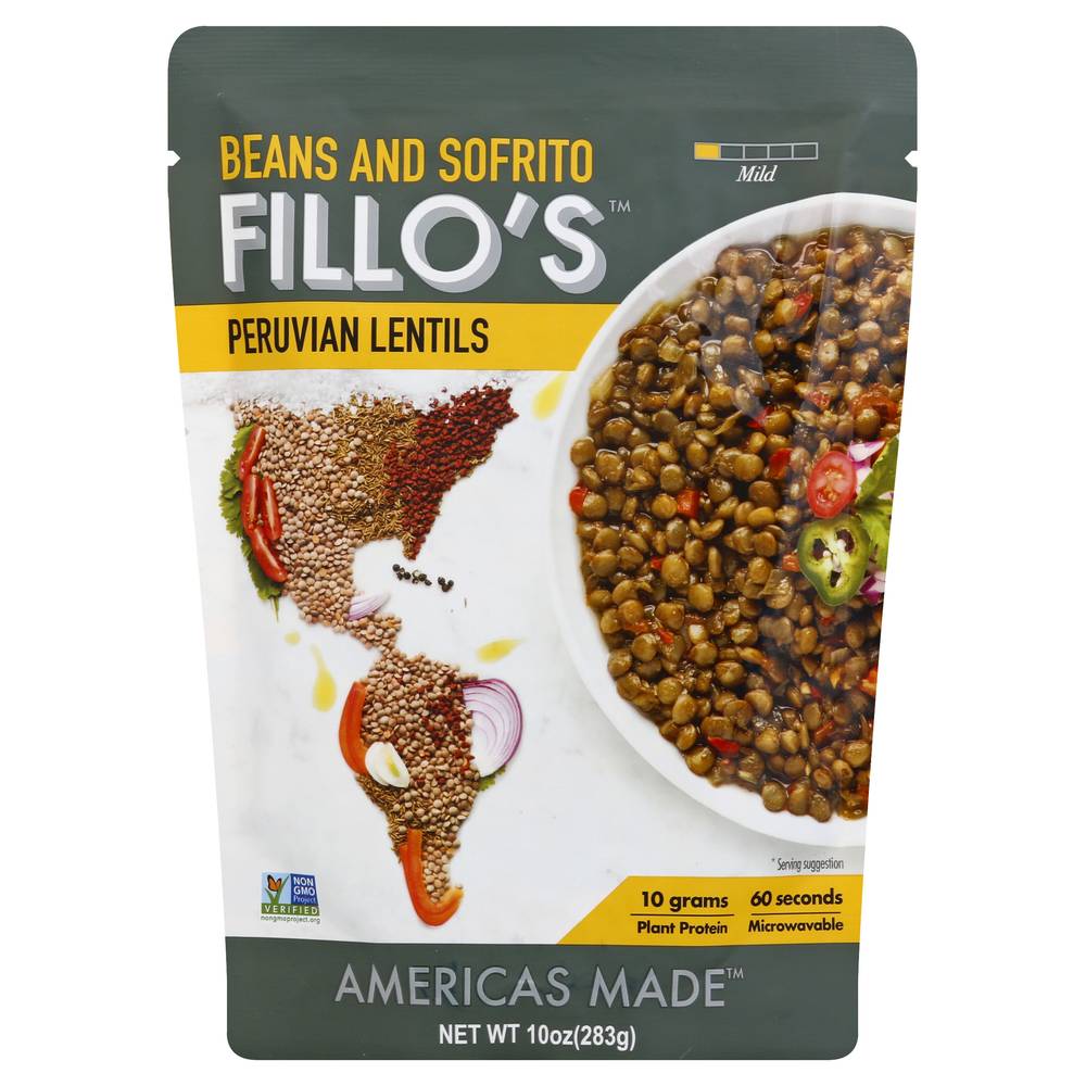 Fillo's Mild Peruvian Lentils Beans and Sofrito (10 oz)