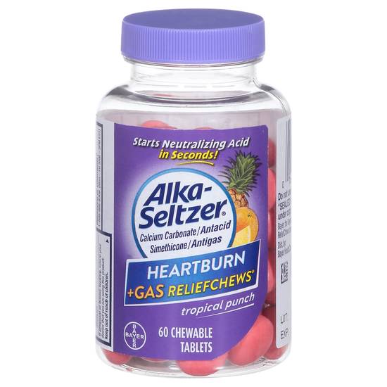 Alka-Seltzer Heartburn+Gas Reliefchews Chewable Tablets (60 ct)