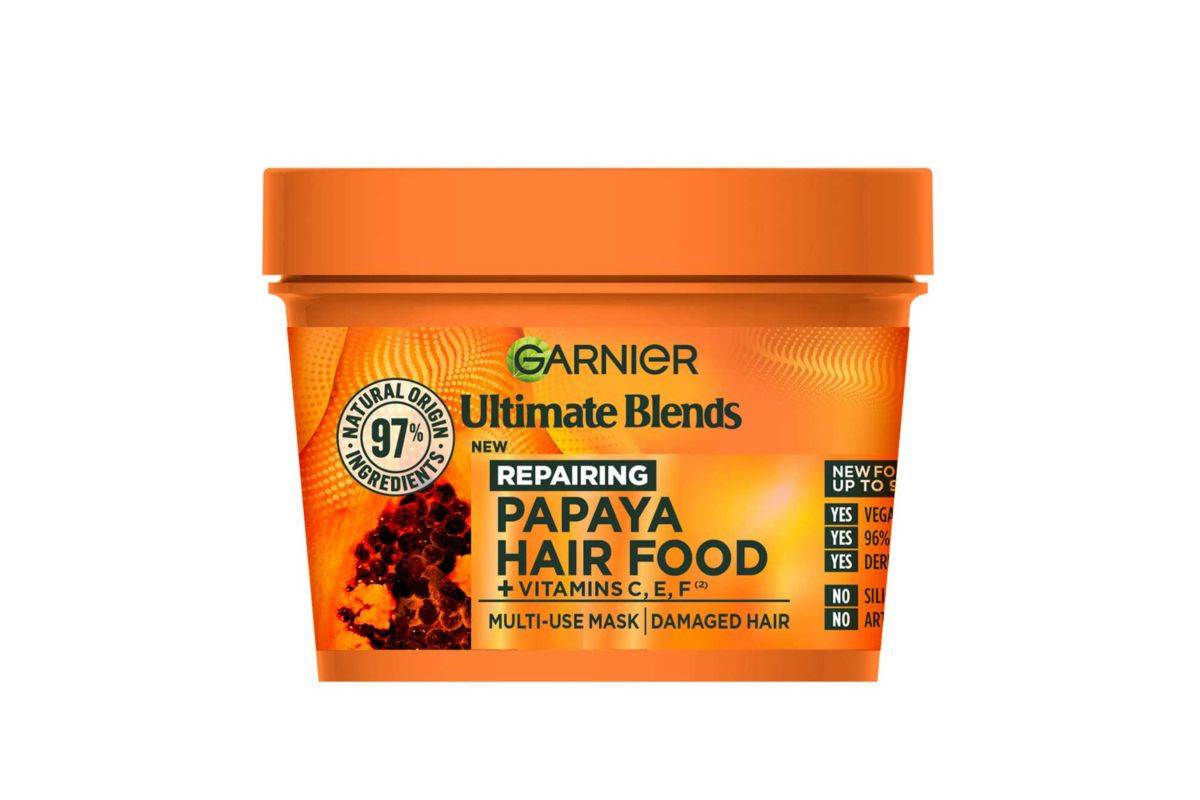 Garnier Ultimate Blends Hair Food Papaya 3-in-1 Hair Mask Treatment for Damaged Hair 400ml