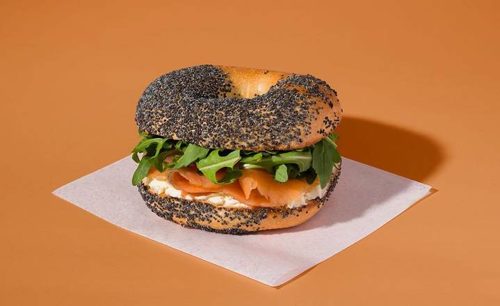 Salmon and Cream Cheese Bagel