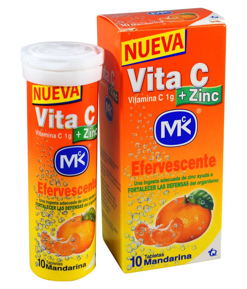 MK VITA C+ZINC TAB EFERV MANDARIN FCO*10