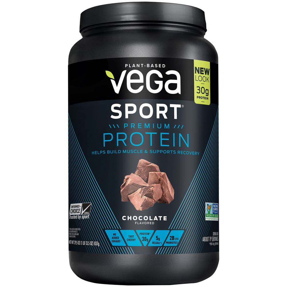 Sport Premium Plant Based Protein Helps Build Muscle & Supports Recovery - Chocolate (1.14 Lbs. / 20 Servings)