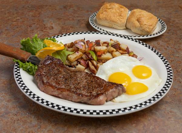 10 oz New York Steak & Eggs