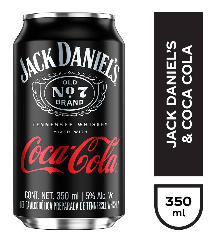 Jack Daniel's · Whiskey tennessee & cola (350 ml)
