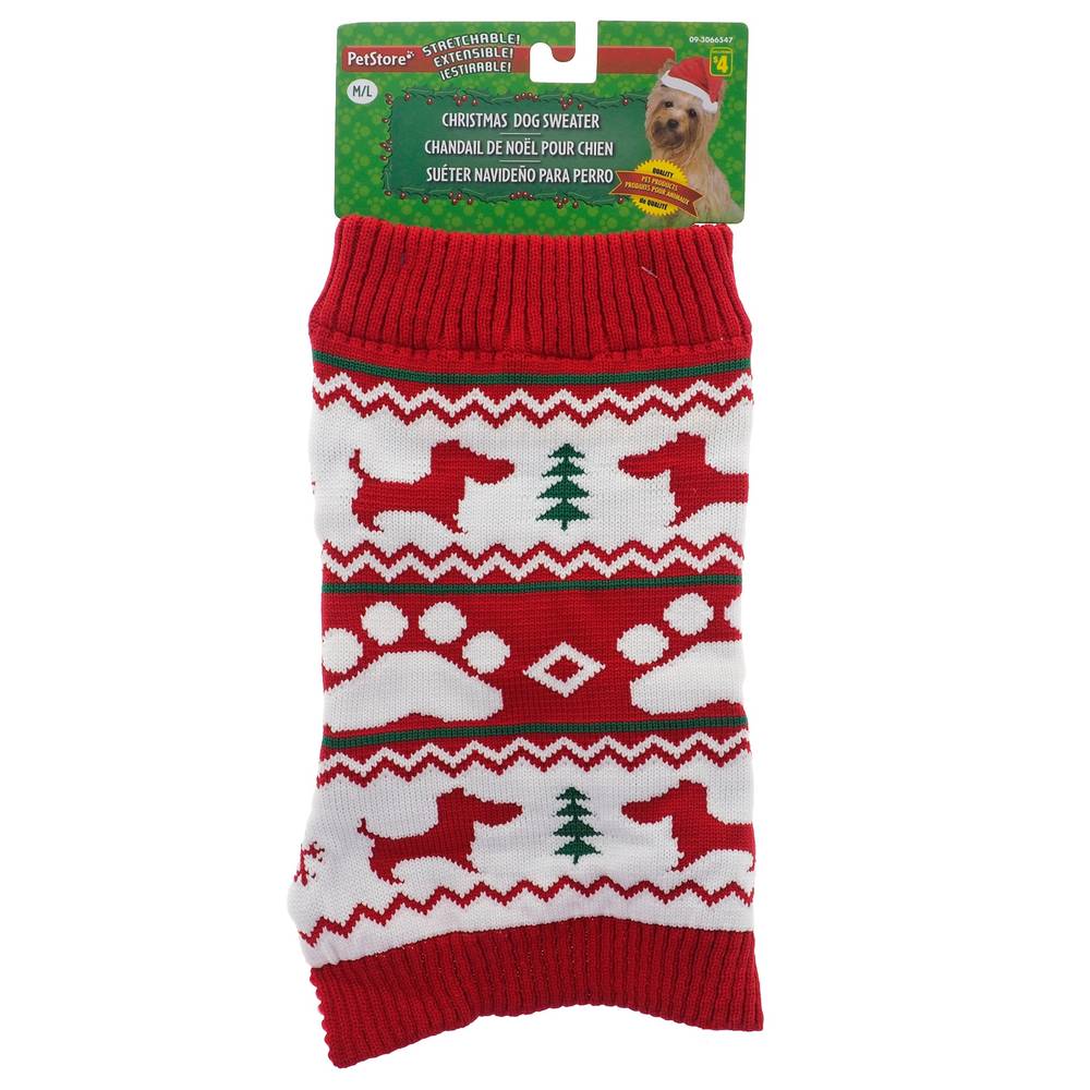 Xmas-Dog Jacquard Knitted Sweater