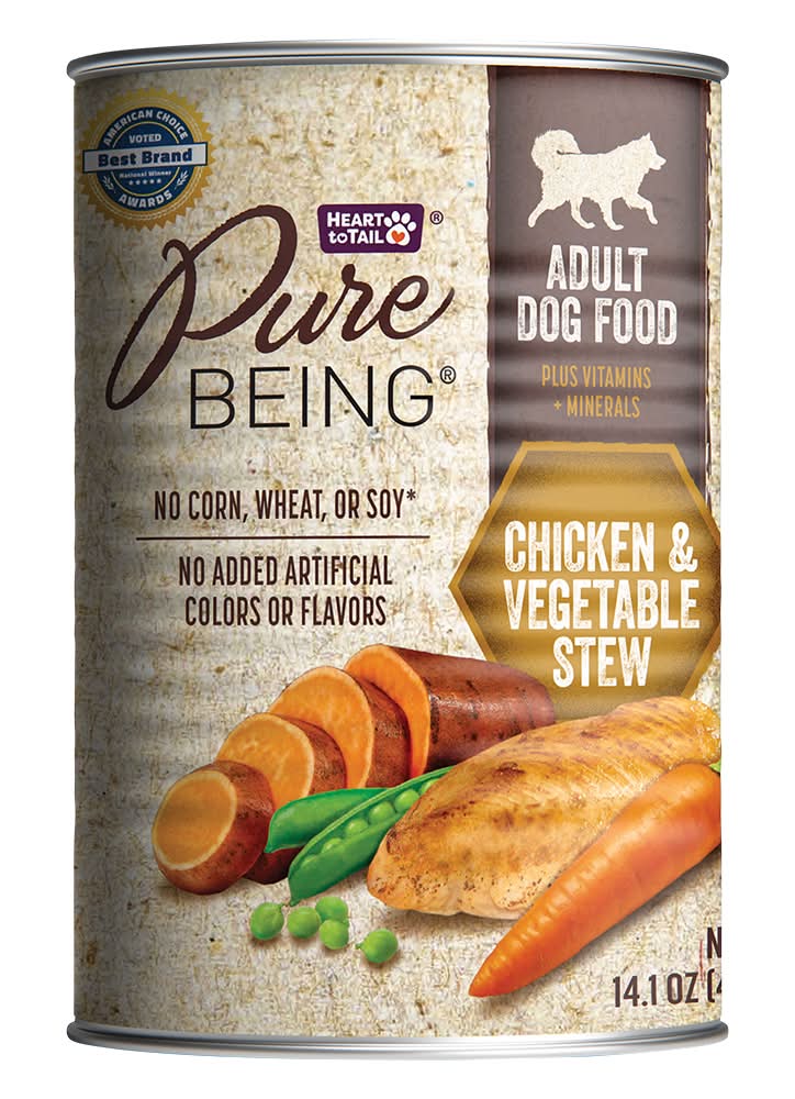 Pure Being Canned Dog Food, Chicken & Vegetable Stew, Adult (14.1 oz)