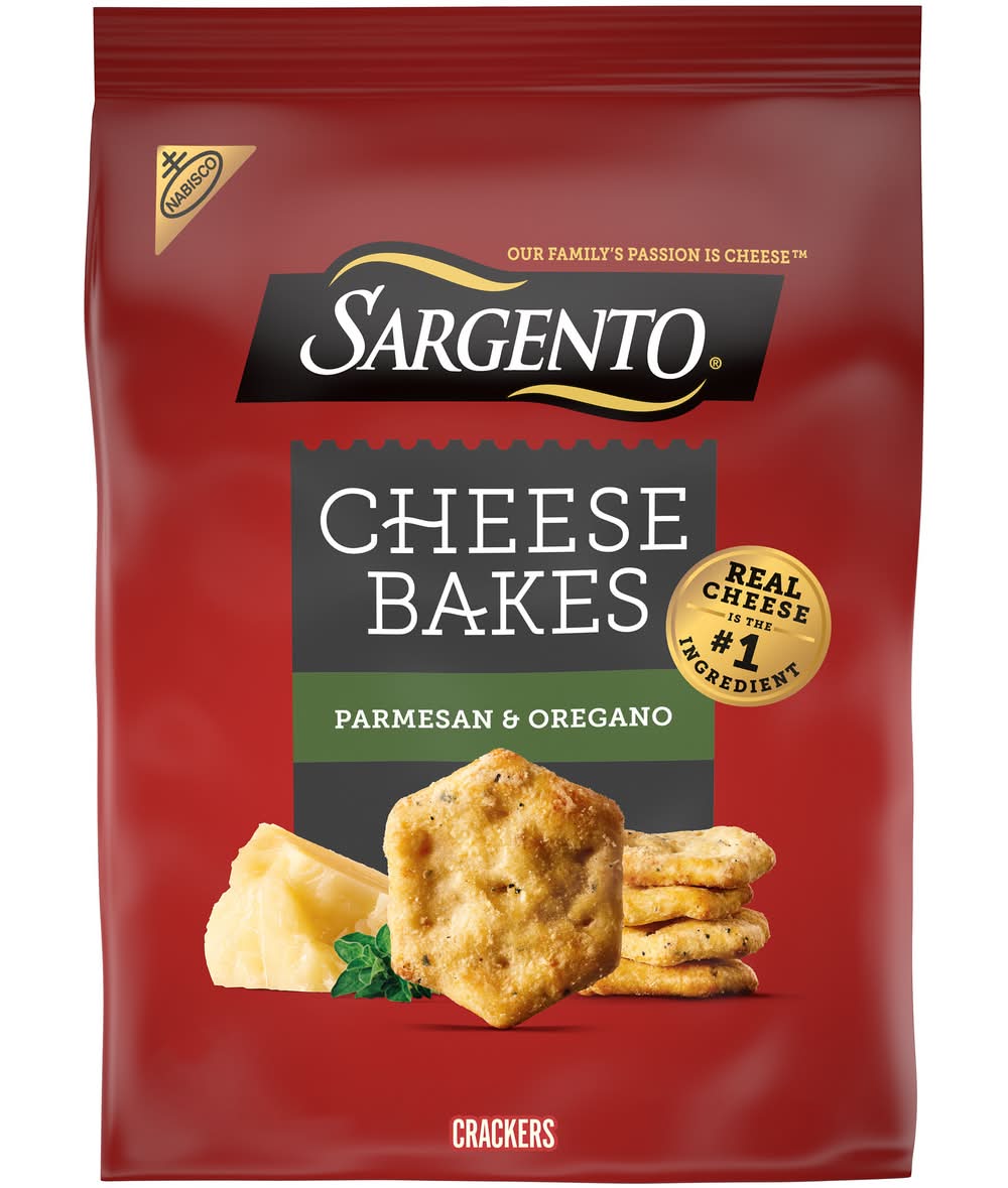 Sargento Cheese Bakes Crackers, Parmesan - Oregano (4.5 oz)