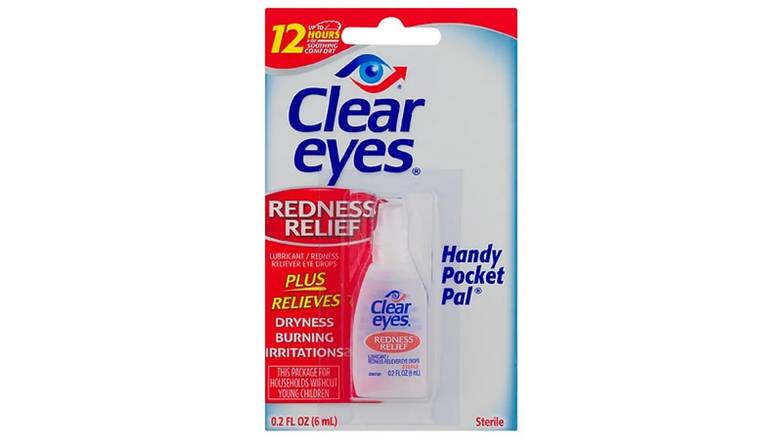 Clear Eyes Eye Drops Lubricant Redness Reliever Handy Pocket Pal