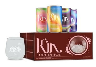 Kin Euphorics Limited Edition Non-Alcoholic Beverage Holiday Variety pack, Assorted (4 x 8 fl oz)
