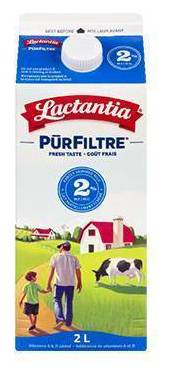 Lactantia Purfiltre Partially Skimmed Milk 2% (2 L)