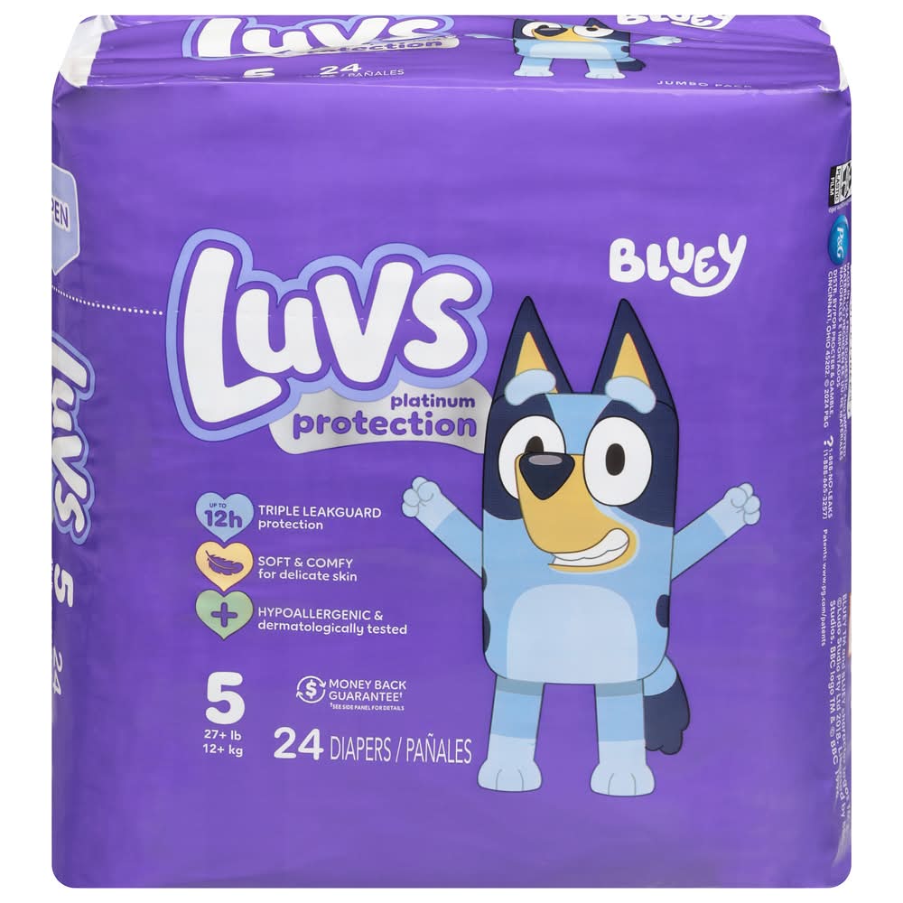 Luvs Platinum Protection Baby Diapers, 5 (24 ct)