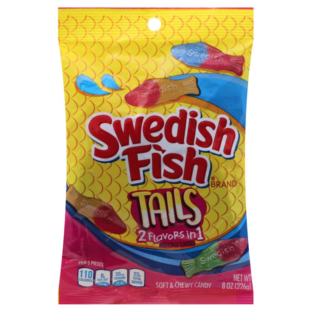 Swedish Fish Tails Duo Flavor Candy (8 oz)