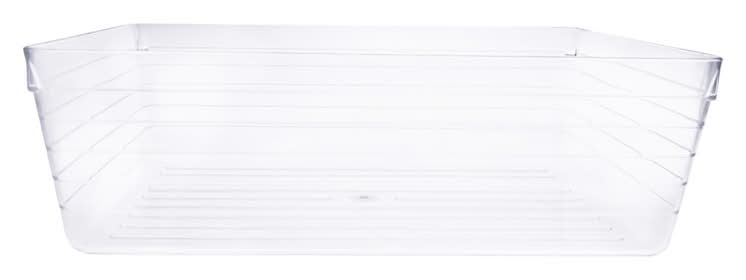 Essentials Rectangular Drawer Organizers, 8.75x6.25 in, Clear