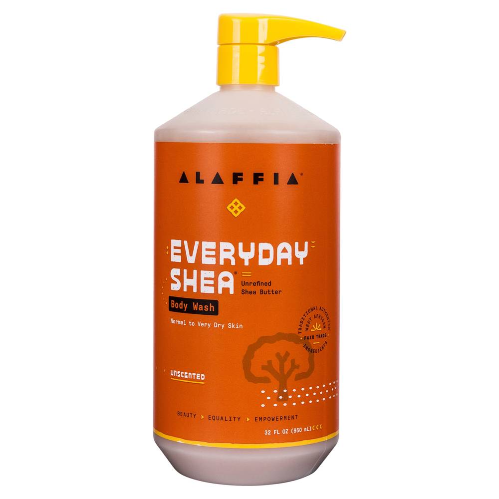 Alaffia Unscented Shea Butter & Neem Body Wash (32 fl oz)