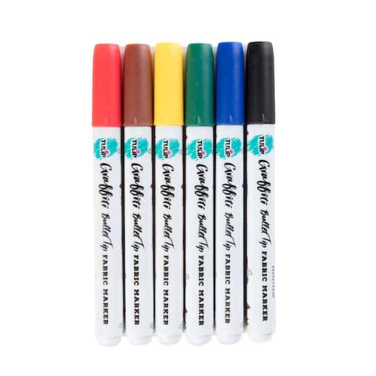 Tulip Graffiti Fabric Paint Markers, Assorted (6 ct)