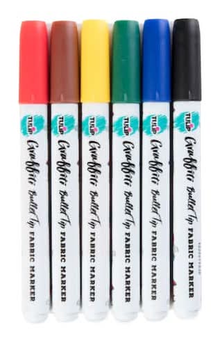 Tulip Graffiti Fabric Paint Markers, Assorted (6 ct)