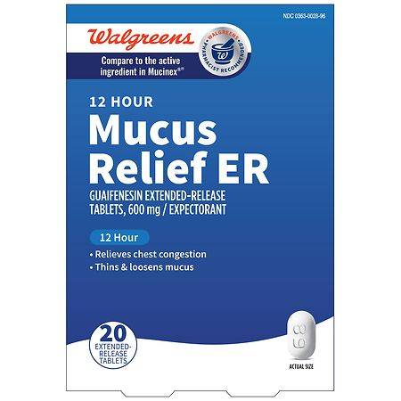 Walgreens 12 Hour Mucus Relief Tablets (20 ct)