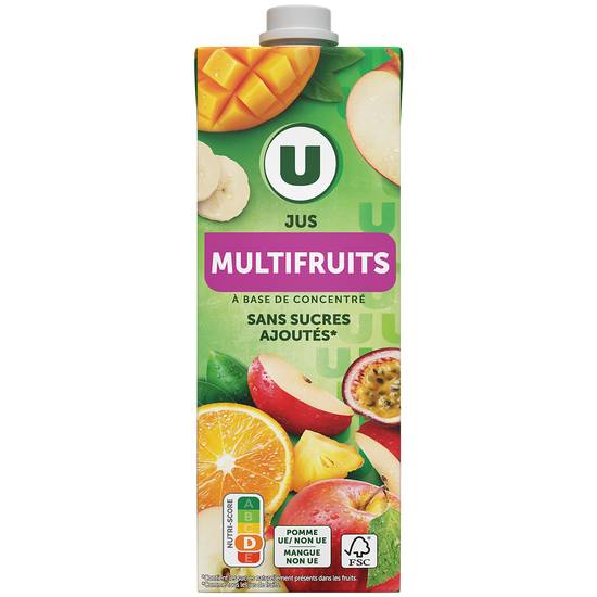 U - Jus à base de concentré multifruits (1 L)